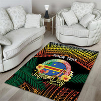 Personalised Tafea Day Area Rug Vanuatu Provinces Polynesian Pattern