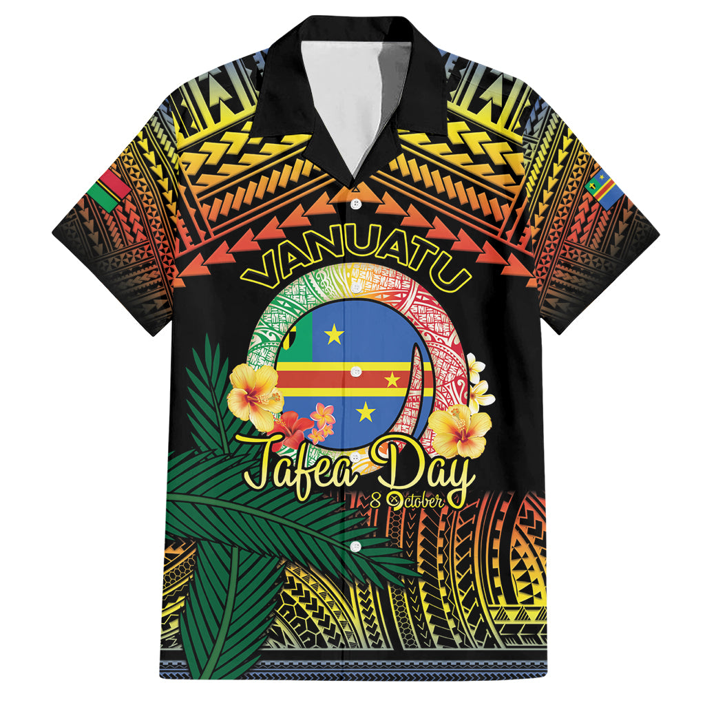 Personalised Tafea Day Family Matching Short Sleeve Bodycon Dress and Hawaiian Shirt Vanuatu Provinces Polynesian Pattern