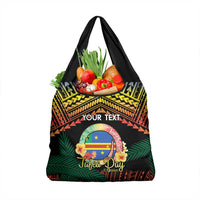 Personalised Tafea Day Grocery Bag Vanuatu Provinces Polynesian Pattern