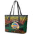 Personalised Tafea Day Leather Tote Bag Vanuatu Provinces Polynesian Pattern