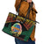 Personalised Tafea Day Leather Tote Bag Vanuatu Provinces Polynesian Pattern