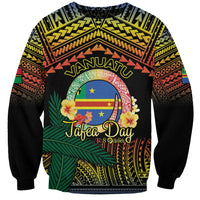 Personalised Tafea Day Sweatshirt Vanuatu Provinces Polynesian Pattern LT14 Unisex Black - Polynesian Pride