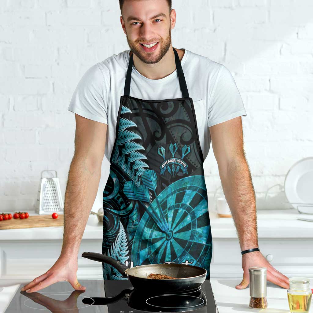 Personalised New Zealand Darts Apron Happiness Is A Tight Threesome Maori Paua Shell - Polynesian Pride