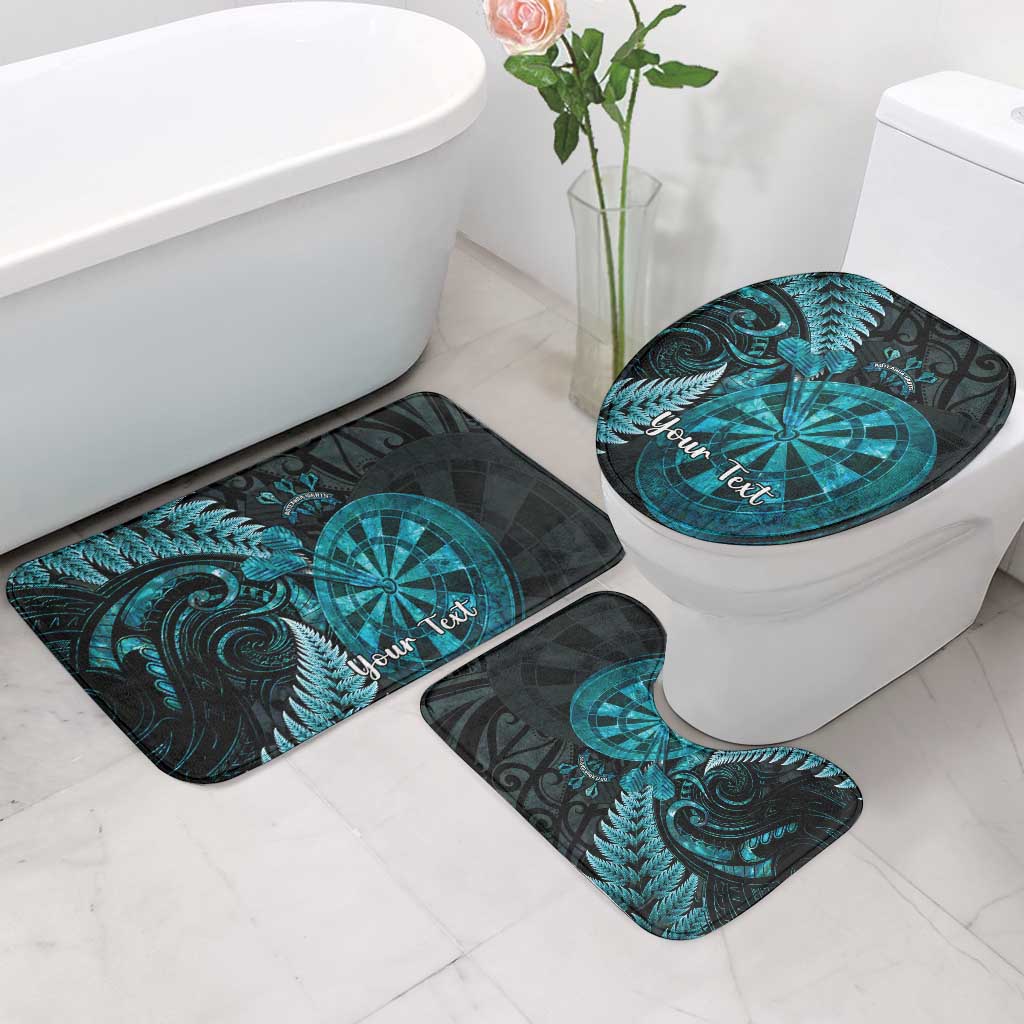 Personalised New Zealand Darts Bathroom Set Happiness Is A Tight Threesome Maori Paua Shell - Polynesian Pride