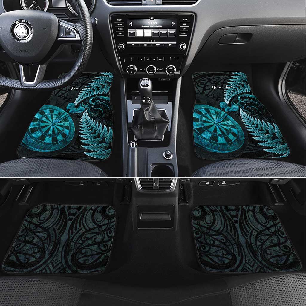 Personalised New Zealand Darts Car Mats Happiness Is A Tight Threesome Maori Paua Shell
