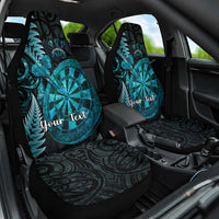 Personalised New Zealand Darts Car Seat Cover Happiness Is A Tight Threesome Maori Paua Shell