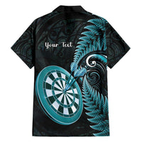Personalised New Zealand Darts Family Matching Off Shoulder Maxi Dress and Hawaiian Shirt Happiness Is A Tight Threesome Maori Paua Shell LT14 - Polynesian Pride