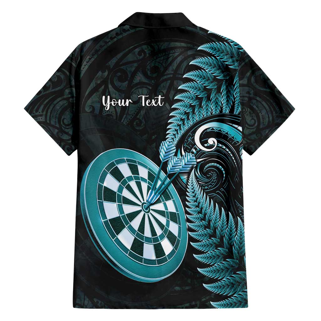 Personalised New Zealand Darts Family Matching Off Shoulder Short Dress and Hawaiian Shirt Happiness Is A Tight Threesome Maori Paua Shell LT14 - Polynesian Pride