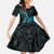 Personalised New Zealand Darts Kid Short Sleeve Dress Happiness Is A Tight Threesome Maori Paua Shell