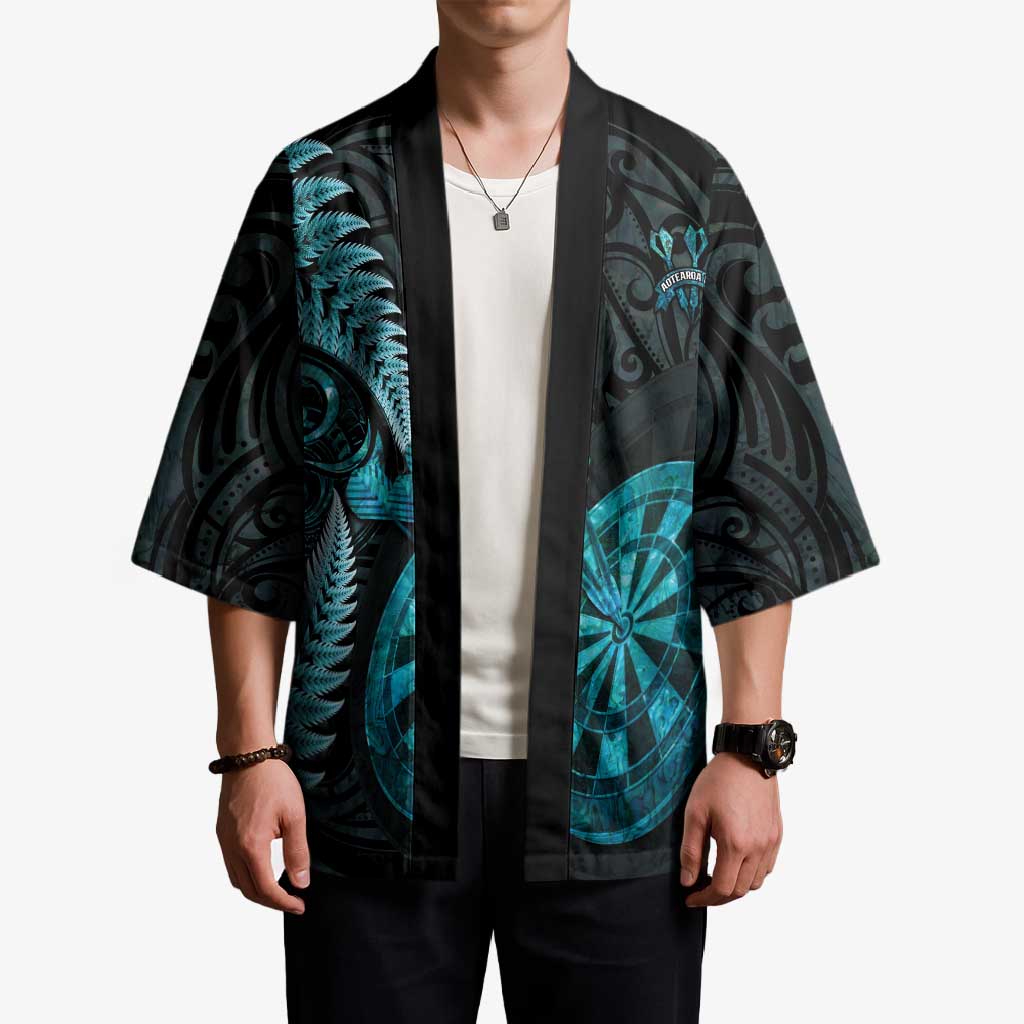 Personalised New Zealand Darts Kimono Happiness Is A Tight Threesome Maori Paua Shell - Polynesian Pride