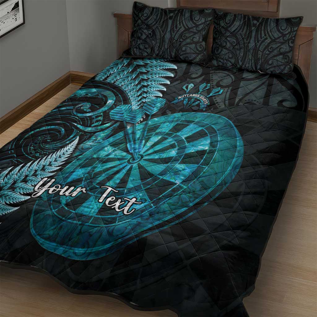 Personalised New Zealand Darts Quilt Bed Set Happiness Is A Tight Threesome Maori Paua Shell