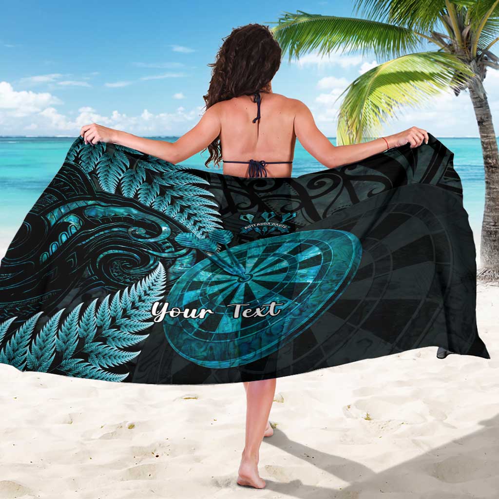 Personalised New Zealand Darts Sarong Happiness Is A Tight Threesome Maori Paua Shell