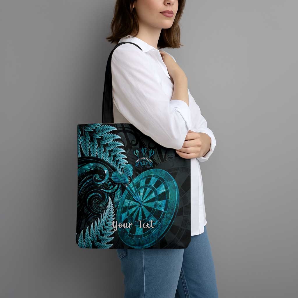 Personalised New Zealand Darts Tote Bag Happiness Is A Tight Threesome Maori Paua Shell - Polynesian Pride