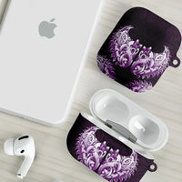 New Zealand Ta Moko AirPods Case Aotearoa Maori Chest Tattoo Purple LT14 - Polynesian Pride