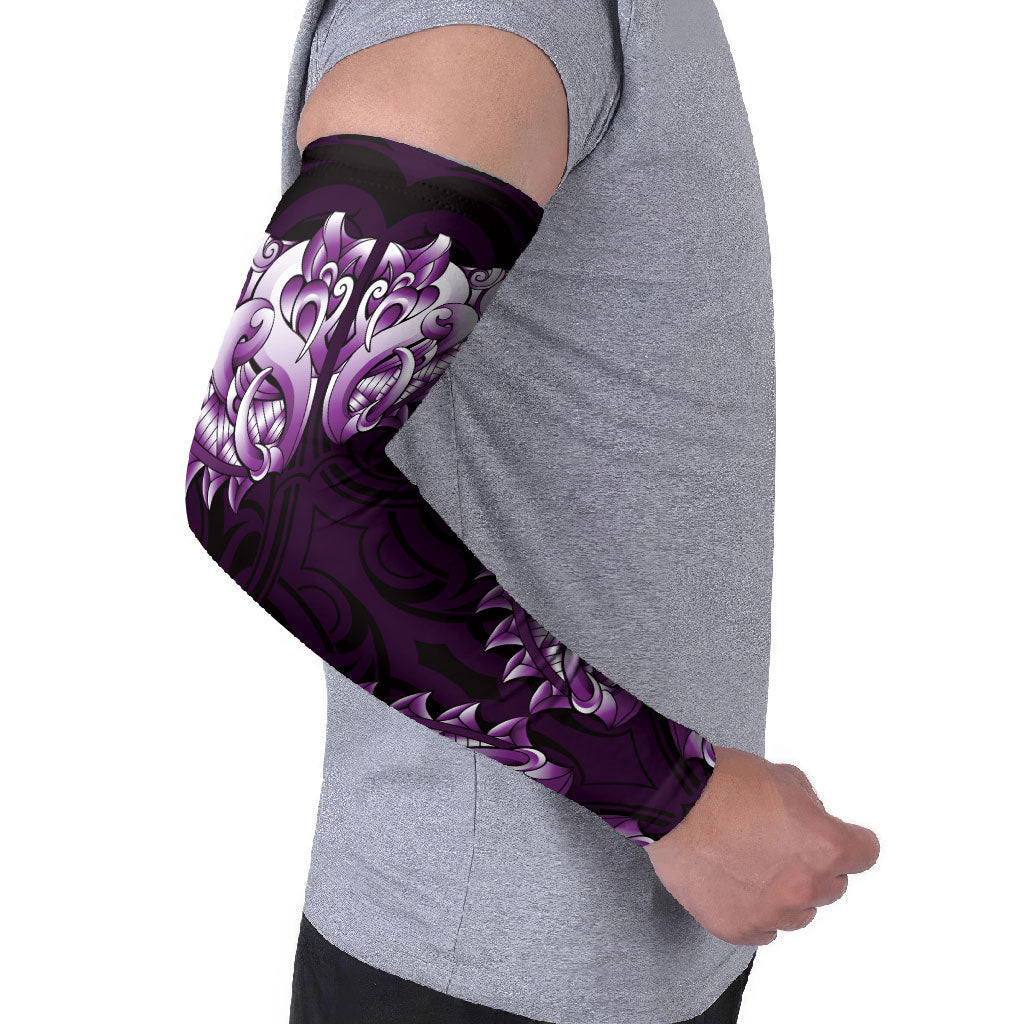 New Zealand Ta Moko Arm Sleeves Aotearoa Maori Chest Tattoo Purple LT14 - Polynesian Pride