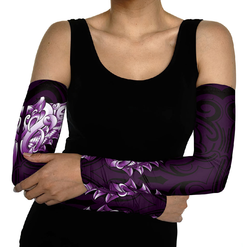 New Zealand Ta Moko Arm Sleeves Aotearoa Maori Chest Tattoo Purple LT14 - Polynesian Pride