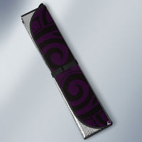 New Zealand Ta Moko Auto Sun Shade Aotearoa Maori Chest Tattoo Purple LT14 - Polynesian Pride