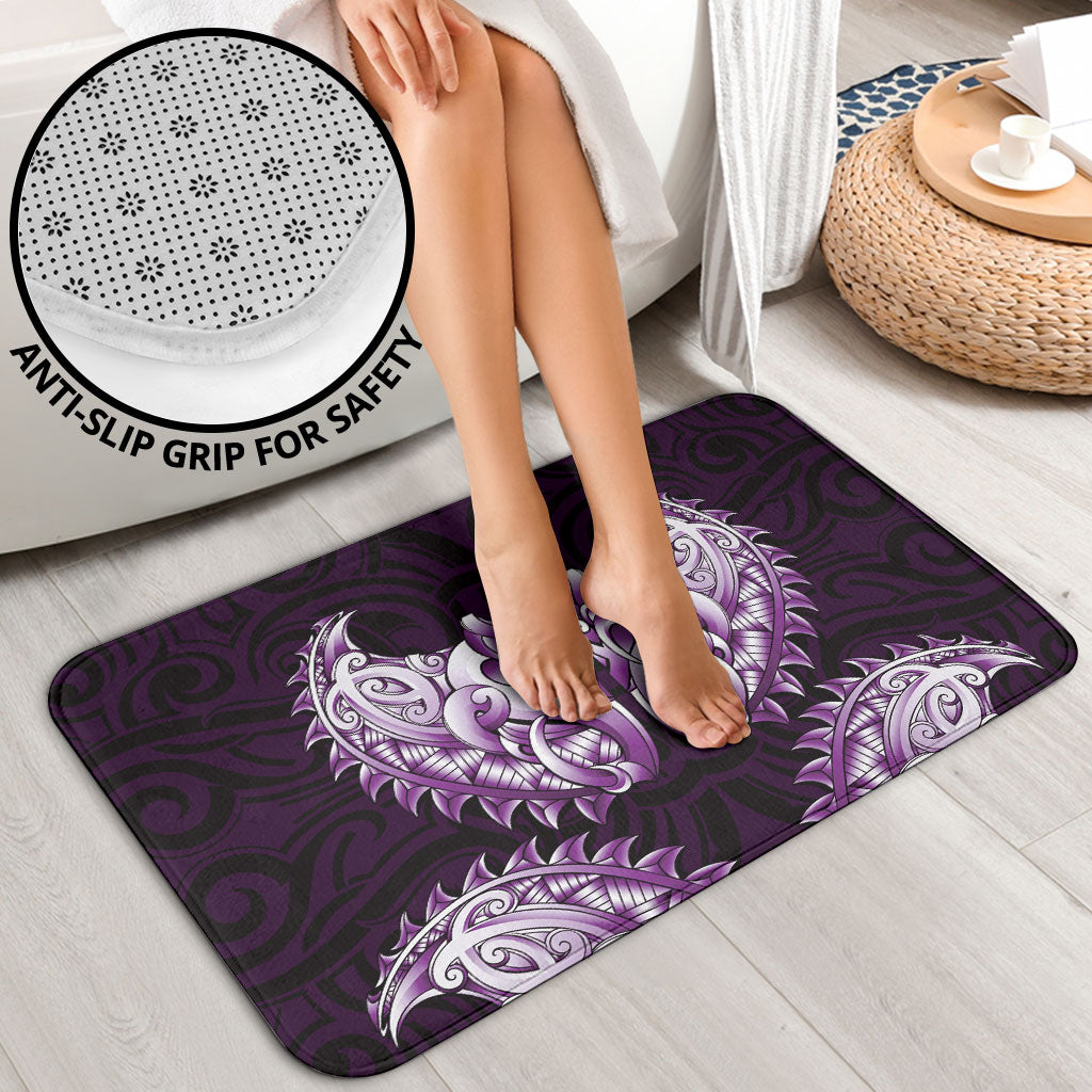 New Zealand Ta Moko Bathroom Set Aotearoa Maori Chest Tattoo Purple LT14 - Polynesian Pride