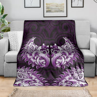 New Zealand Ta Moko Blanket Aotearoa Maori Chest Tattoo Purple LT14 - Polynesian Pride