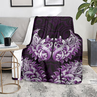 New Zealand Ta Moko Blanket Aotearoa Maori Chest Tattoo Purple LT14 - Polynesian Pride