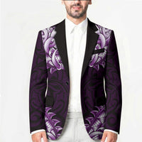 New Zealand Ta Moko Blazer Aotearoa Maori Chest Tattoo Purple LT14 - Polynesian Pride
