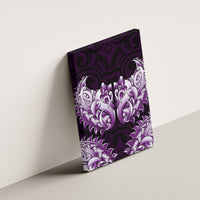 New Zealand Ta Moko Canvas Wall Art Aotearoa Maori Chest Tattoo Purple LT14 - Polynesian Pride