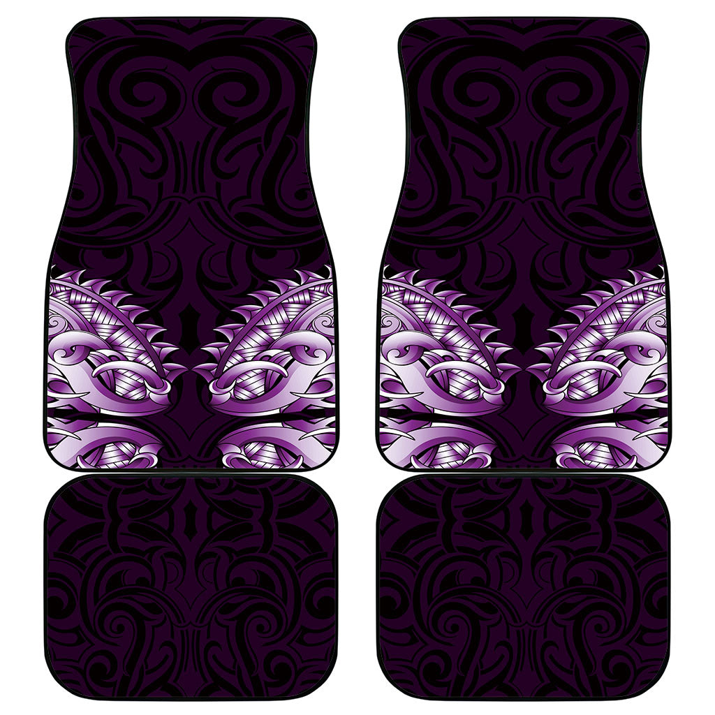 New Zealand Ta Moko Car Mats Aotearoa Maori Chest Tattoo Purple LT14 - Polynesian Pride