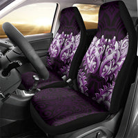 New Zealand Ta Moko Car Seat Cover Aotearoa Maori Chest Tattoo Purple LT14 - Polynesian Pride