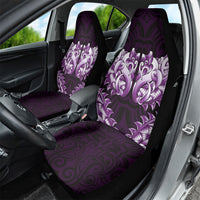 New Zealand Ta Moko Car Seat Cover Aotearoa Maori Chest Tattoo Purple LT14 - Polynesian Pride