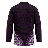 New Zealand Ta Moko Hockey Jersey Aotearoa Maori Chest Tattoo Purple LT14 - Polynesian Pride