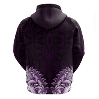 New Zealand Ta Moko Hoodie Aotearoa Maori Chest Tattoo Purple LT14 - Polynesian Pride