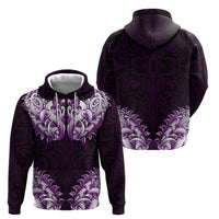 New Zealand Ta Moko Hoodie Aotearoa Maori Chest Tattoo Purple LT14 - Polynesian Pride