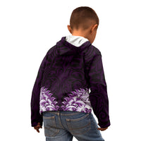 New Zealand Ta Moko Kid Hoodie Aotearoa Maori Chest Tattoo Purple LT14 - Polynesian Pride