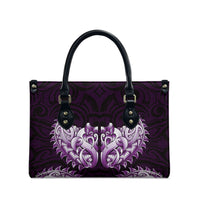 New Zealand Ta Moko Leather Bag Aotearoa Maori Chest Tattoo Purple LT14 - Polynesian Pride