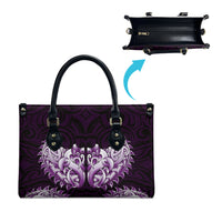 New Zealand Ta Moko Leather Bag Aotearoa Maori Chest Tattoo Purple LT14 - Polynesian Pride