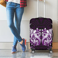 New Zealand Ta Moko Luggage Cover Aotearoa Maori Chest Tattoo Purple LT14 - Polynesian Pride
