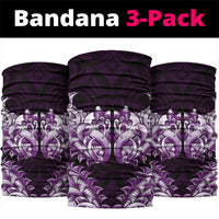 New Zealand Ta Moko Neck Gaiter Aotearoa Maori Chest Tattoo Purple LT14 package One Size: 25*50cm Purple - Polynesian Pride