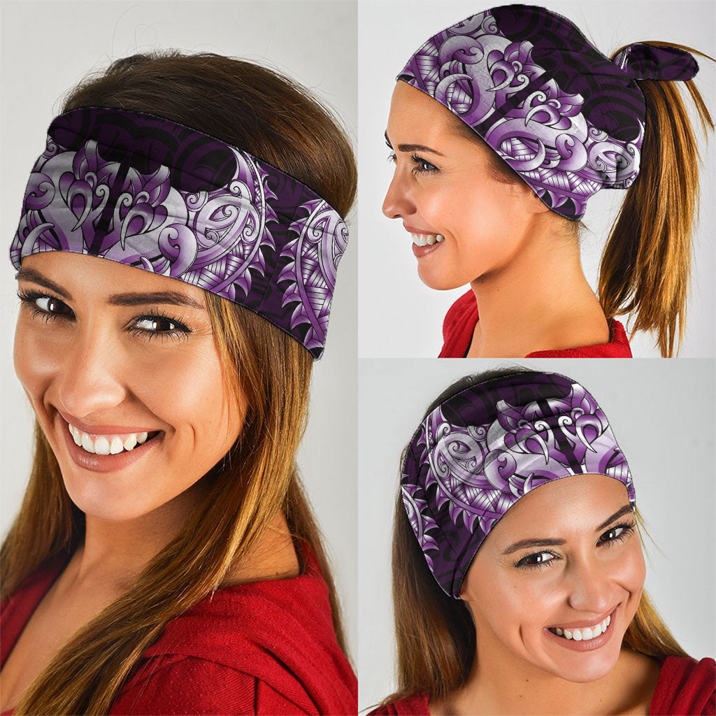 New Zealand Ta Moko Neck Gaiter Aotearoa Maori Chest Tattoo Purple LT14 - Polynesian Pride