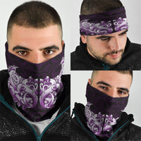 New Zealand Ta Moko Neck Gaiter Aotearoa Maori Chest Tattoo Purple LT14 - Polynesian Pride