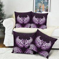 New Zealand Ta Moko Pillow Cover Aotearoa Maori Chest Tattoo Purple LT14 - Polynesian Pride