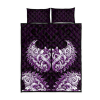 New Zealand Ta Moko Quilt Bed Set Aotearoa Maori Chest Tattoo Purple LT14 - Polynesian Pride