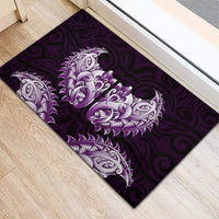 New Zealand Ta Moko Rubber Doormat Aotearoa Maori Chest Tattoo Purple LT14 - Polynesian Pride