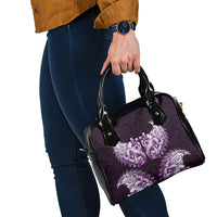 New Zealand Ta Moko Shoulder Handbag Aotearoa Maori Chest Tattoo Purple LT14 - Polynesian Pride