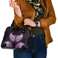 New Zealand Ta Moko Shoulder Handbag Aotearoa Maori Chest Tattoo Purple LT14 - Polynesian Pride