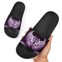 New Zealand Ta Moko Slide Sandals Aotearoa Maori Chest Tattoo Purple LT14 - Polynesian Pride