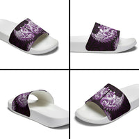New Zealand Ta Moko Slide Sandals Aotearoa Maori Chest Tattoo Purple LT14 - Polynesian Pride