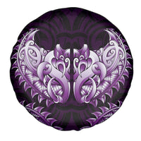New Zealand Ta Moko Spare Tire Cover Aotearoa Maori Chest Tattoo Purple LT14 - Polynesian Pride