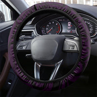 New Zealand Ta Moko Steering Wheel Cover Aotearoa Maori Chest Tattoo Purple LT14 - Polynesian Pride