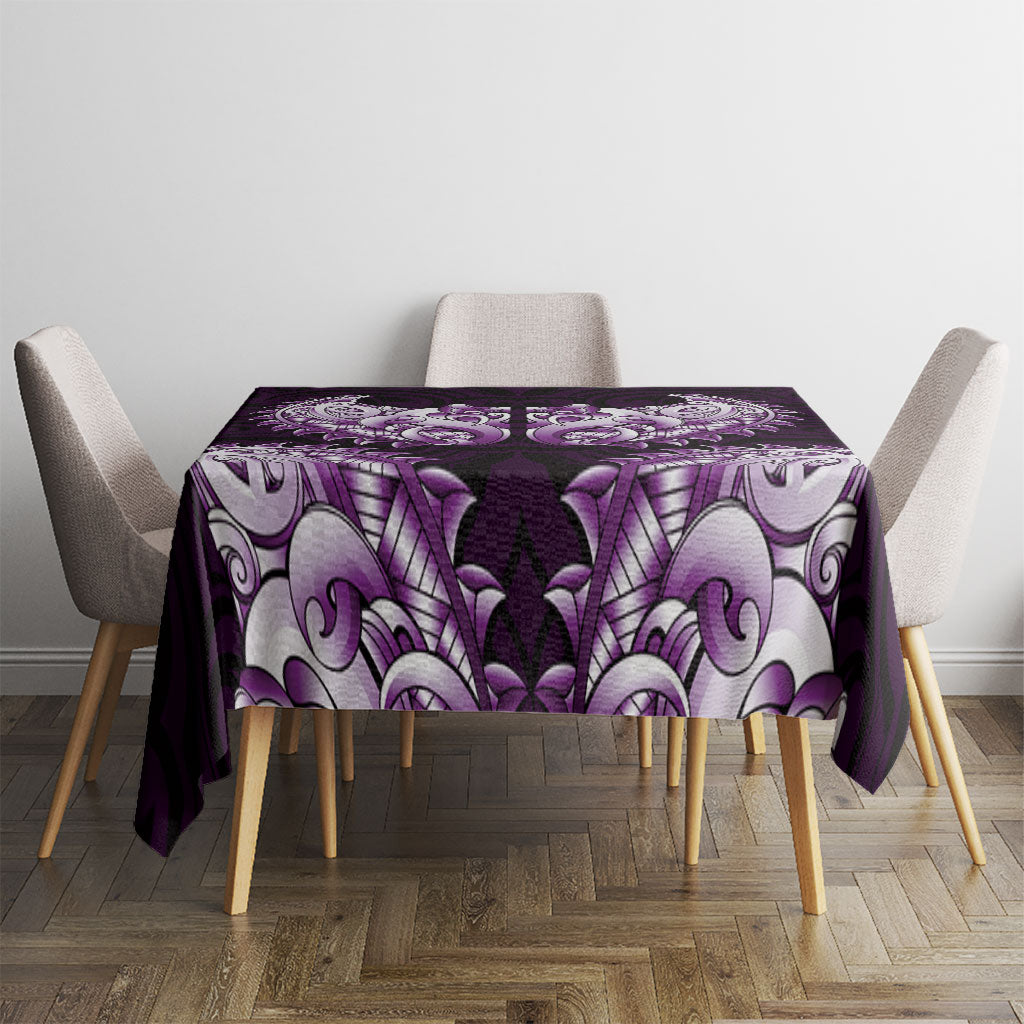 New Zealand Ta Moko Tablecloth Aotearoa Maori Chest Tattoo Purple LT14 - Polynesian Pride