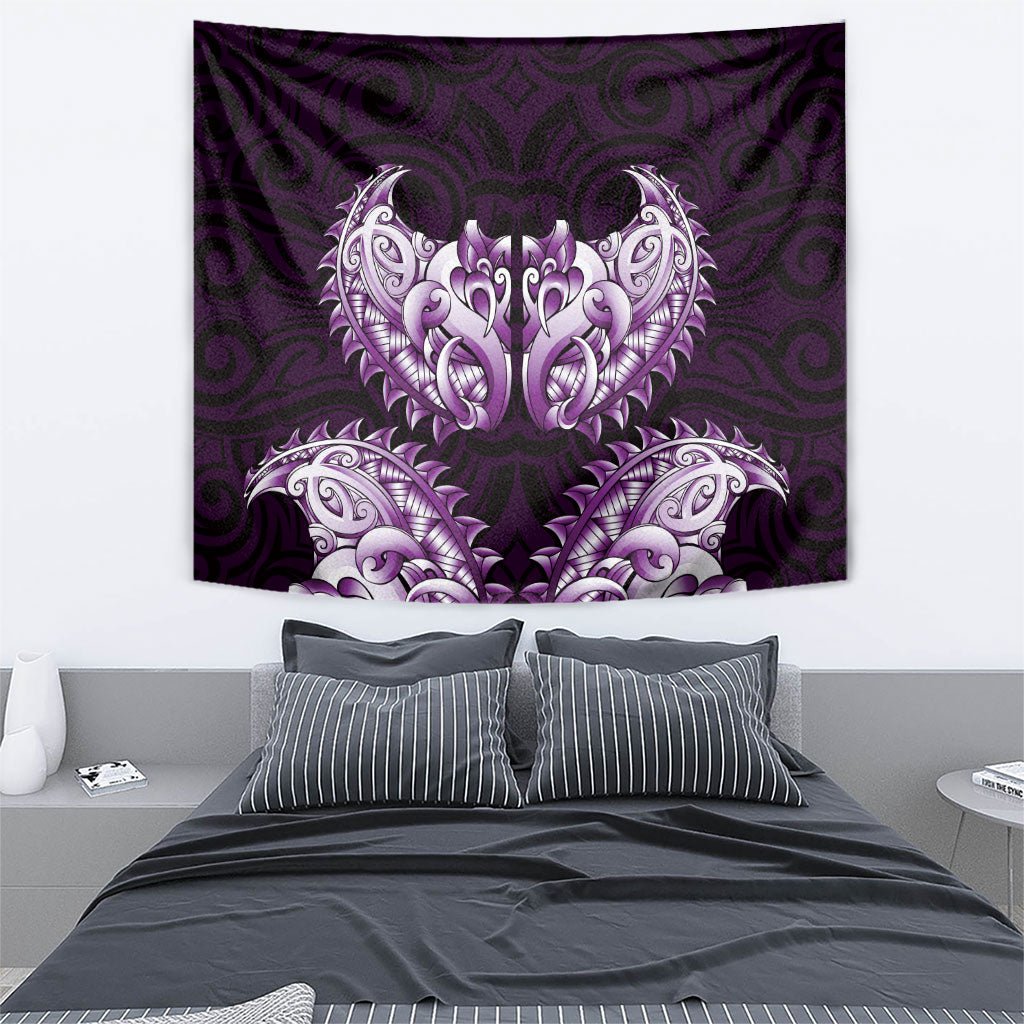 New Zealand Ta Moko Tapestry Aotearoa Maori Chest Tattoo Purple LT14 - Polynesian Pride